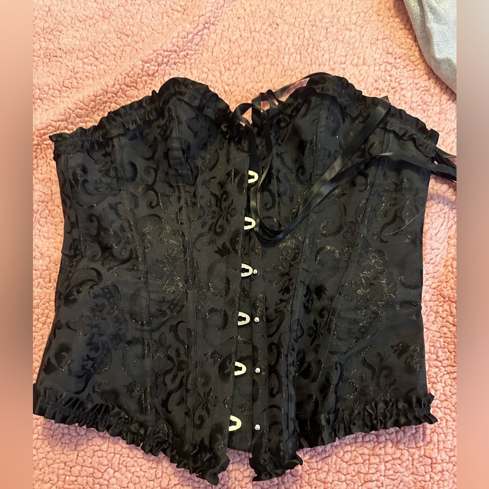 Black Lace Corset Top
